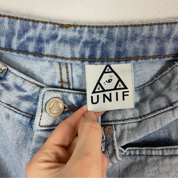 🎉HOST PICK!🎉 UNIF Acid Wash Distressed Straight Leg Denim Jeans - Picture 11 of 12